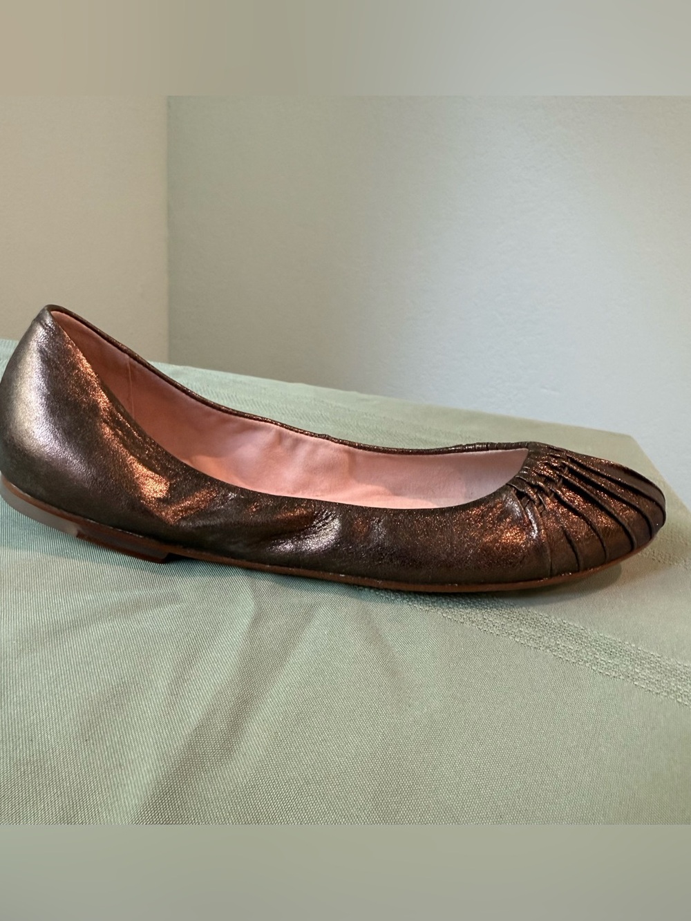 Bloch "Mariese" Leather Ballet Flat Metallic 40 9/9.5 BNIB